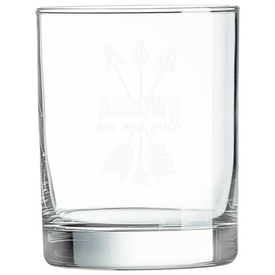 14 oz Round Double Rocks Glass with Custom Logo